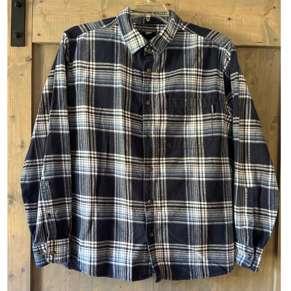Eddie Bauer Other - Eddie Bauer‎ Shirt Men's Size XL Blue White Plaid Flannel Long Sleeve Button Up